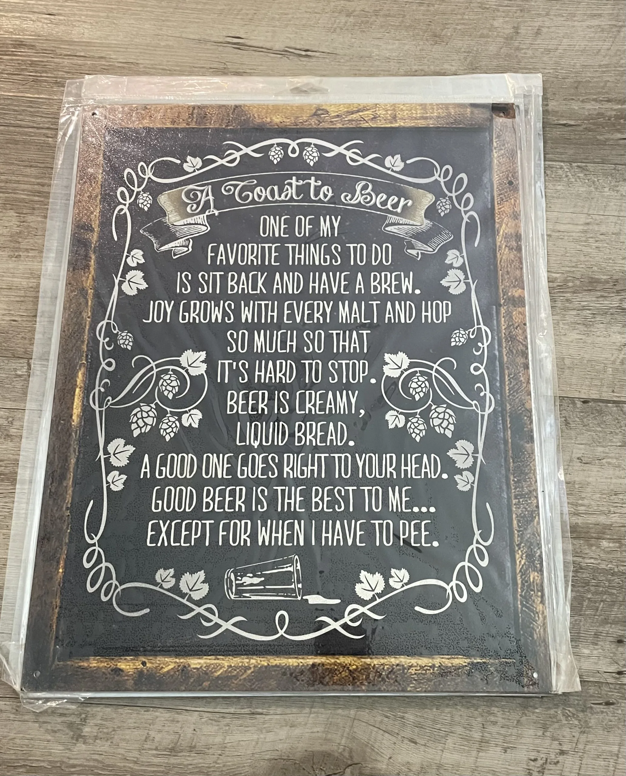 A Toast To Beer - Tin Signs Metal Sign