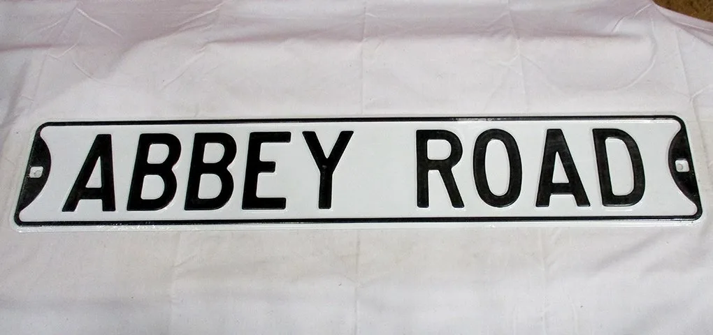 Abbey Road - Music Metal Sign