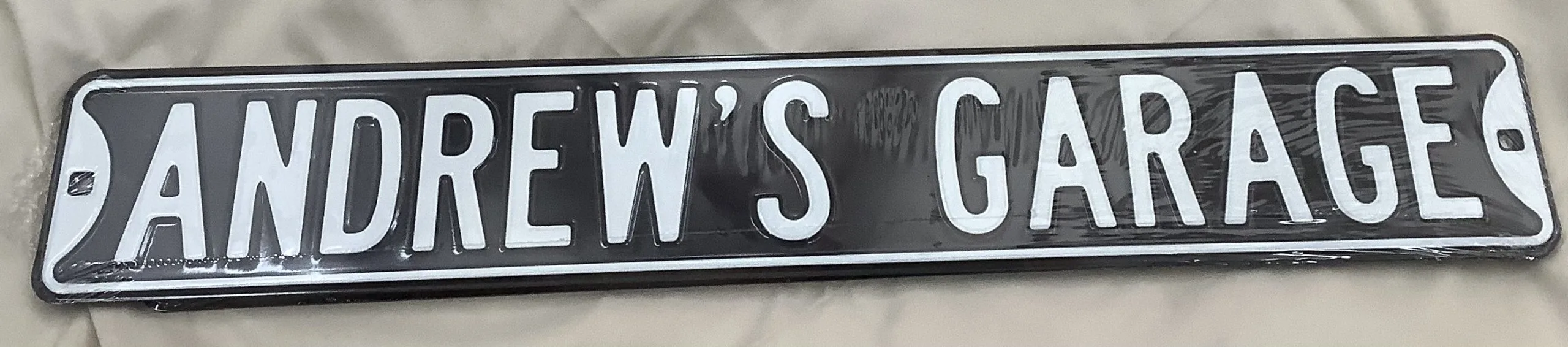 Andrew’s Garage - Street Signs Metal Sign