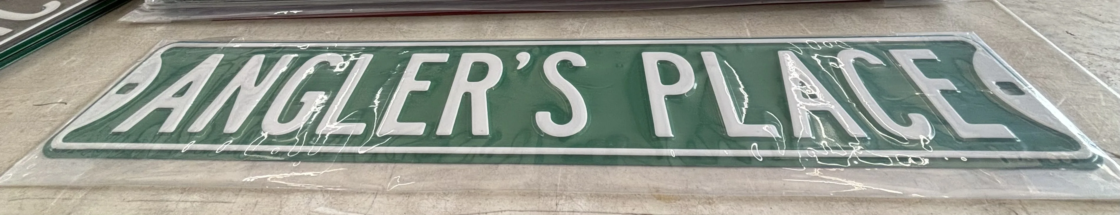 Angler's Place - Street Signs Metal Sign