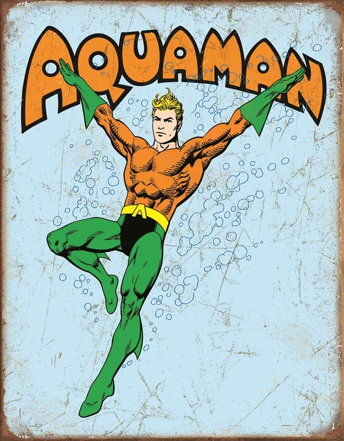 Aquaman - Retro - Tin Signs Metal Sign