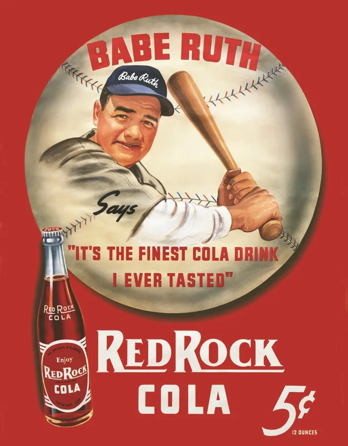 Babe Ruth - Red Rock Cola - Tin Signs Metal Sign