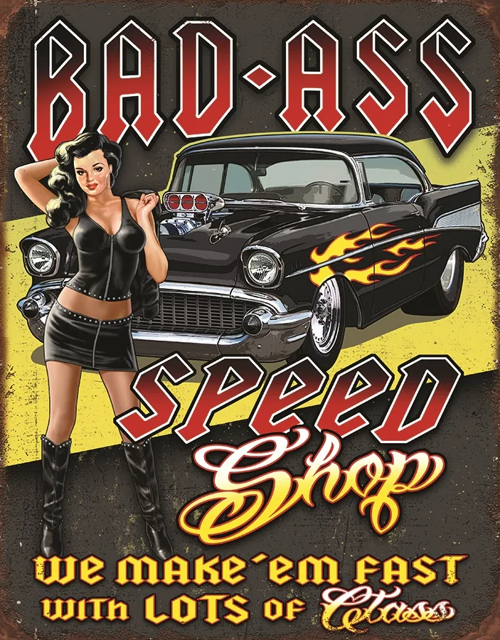 Bad Ass Speed Shop - Tin Signs Metal Sign