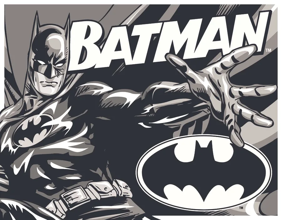 Batman (Black & White) - Tin Signs Metal Sign