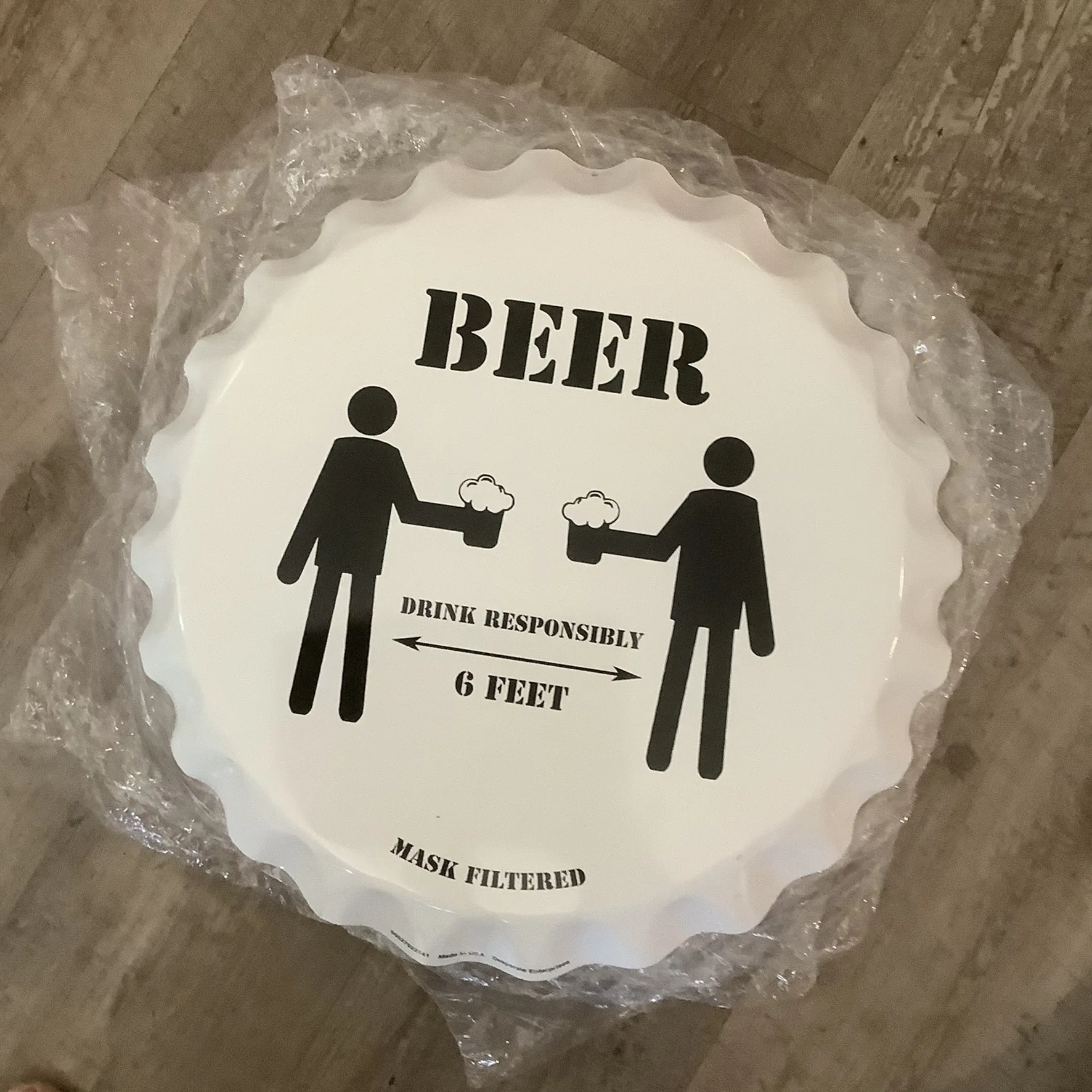 Beer Drink Responsible Bottle Cap - Bottle Caps Metal Sign