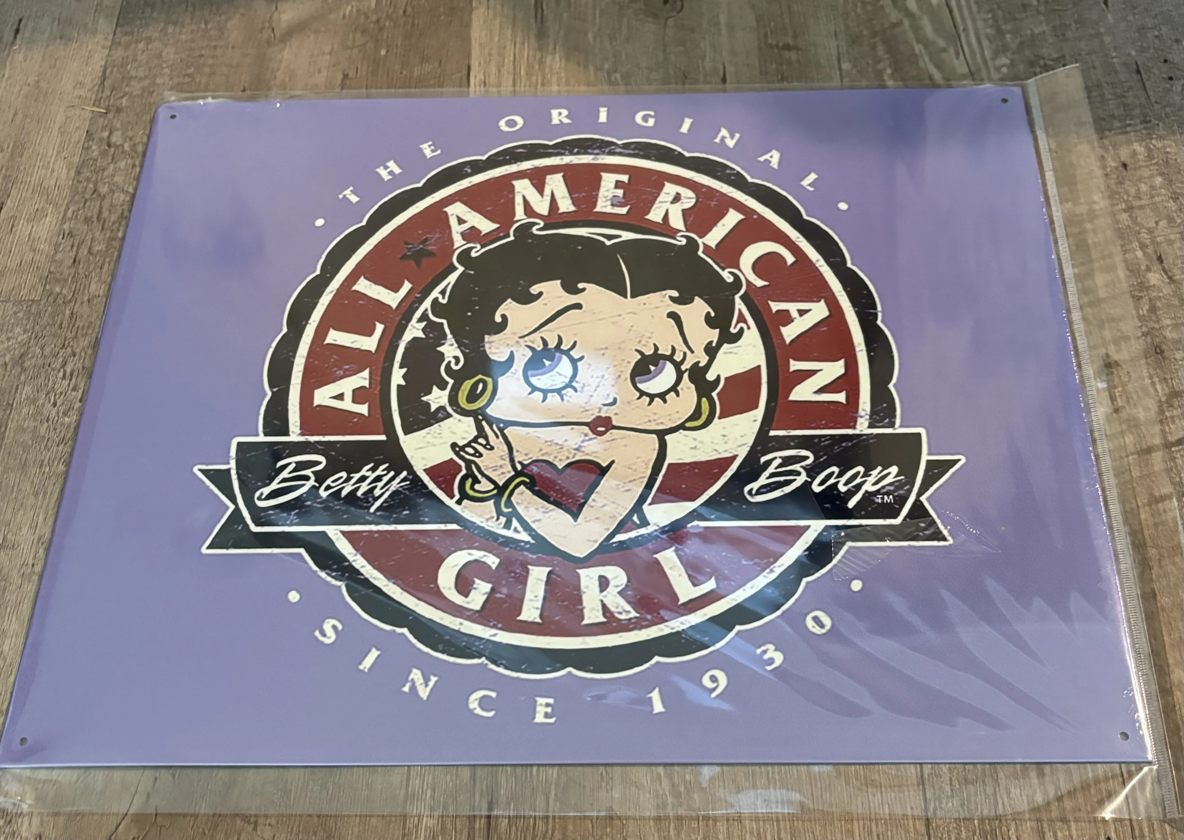 Betty Boop-All American Girl - Celebrities Metal Sign