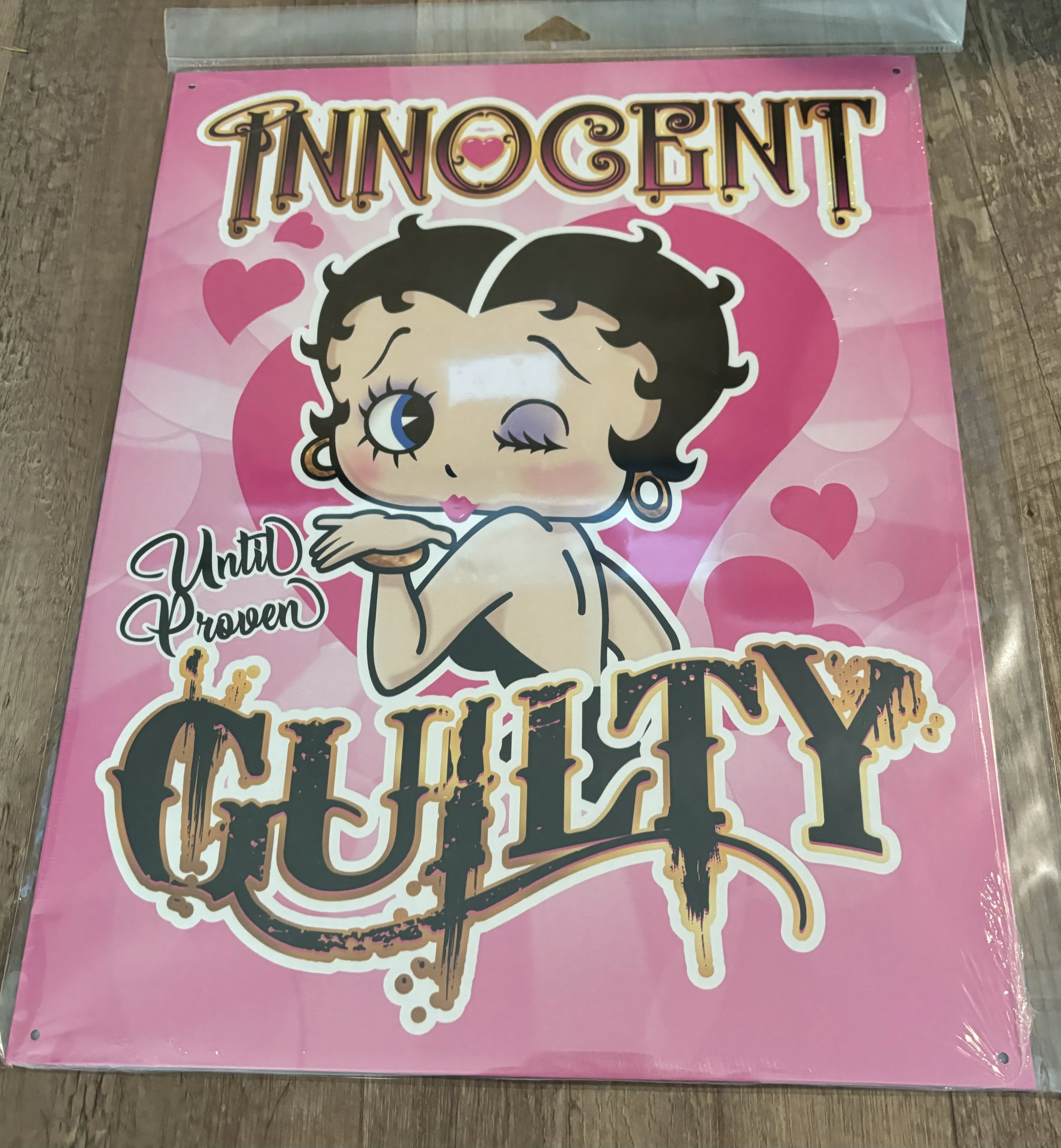 Betty Boop-Innocent Until Proven Guilty - Celebrities Metal Sign