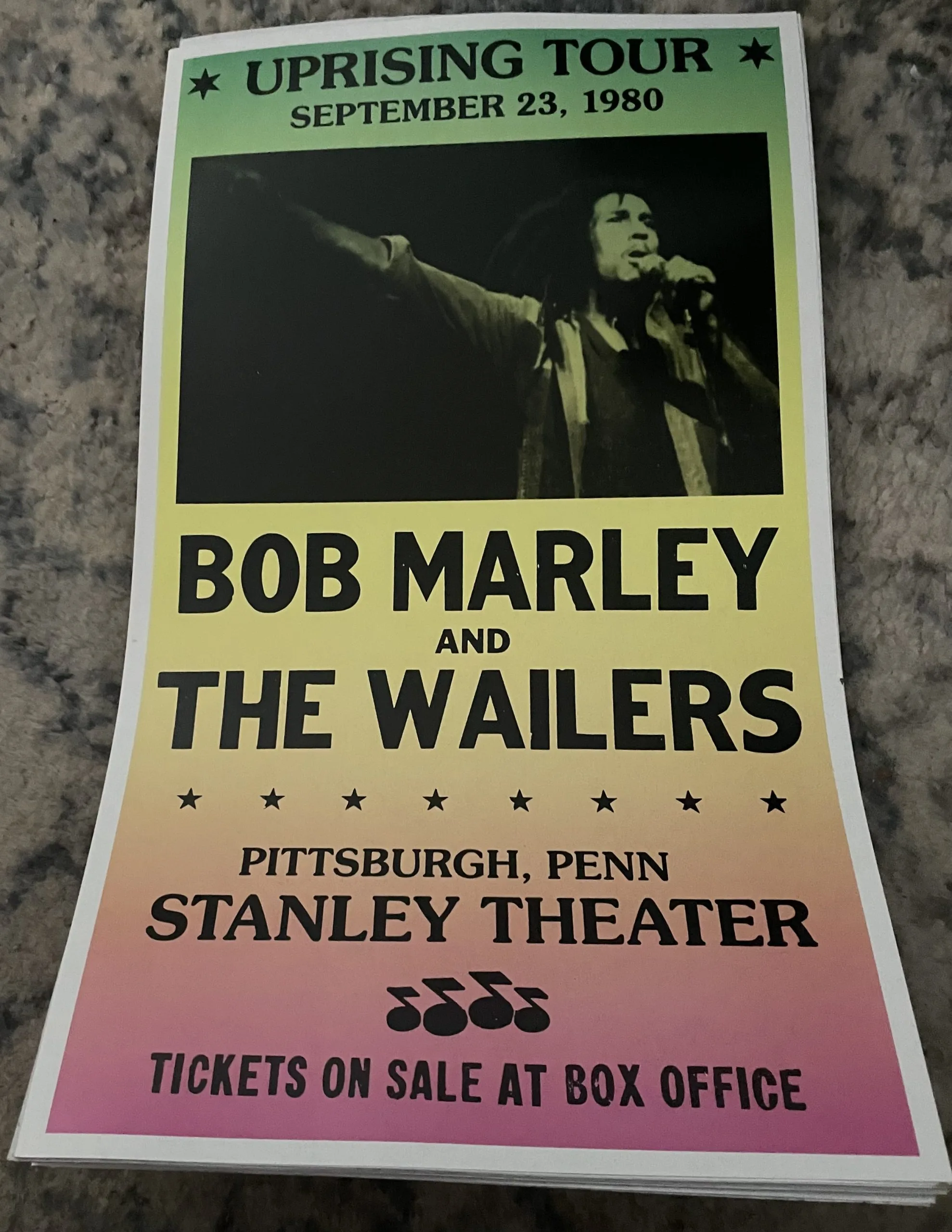 Bob Marley And The Wailers-Uprising Tour - Concert Posters Metal Sign
