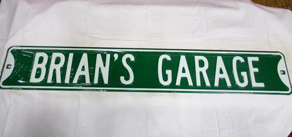 Brian's Garage - Street Signs Metal Sign