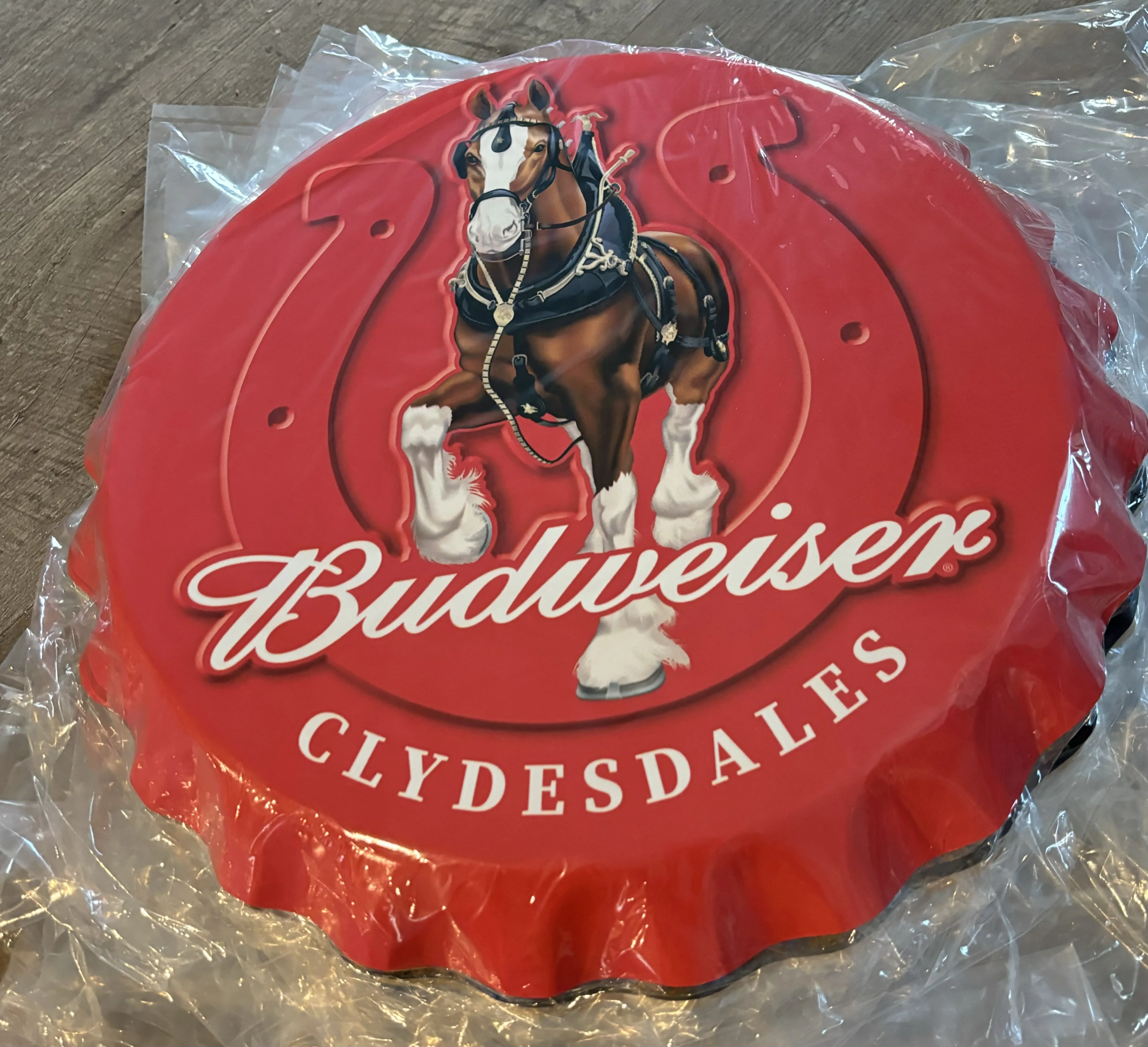 Budweiser-Clydesdales Bottle Cap - Bottle Caps Metal Sign