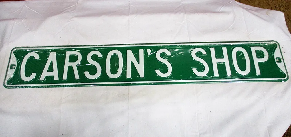 Carson's Shop - Street Signs Metal Sign
