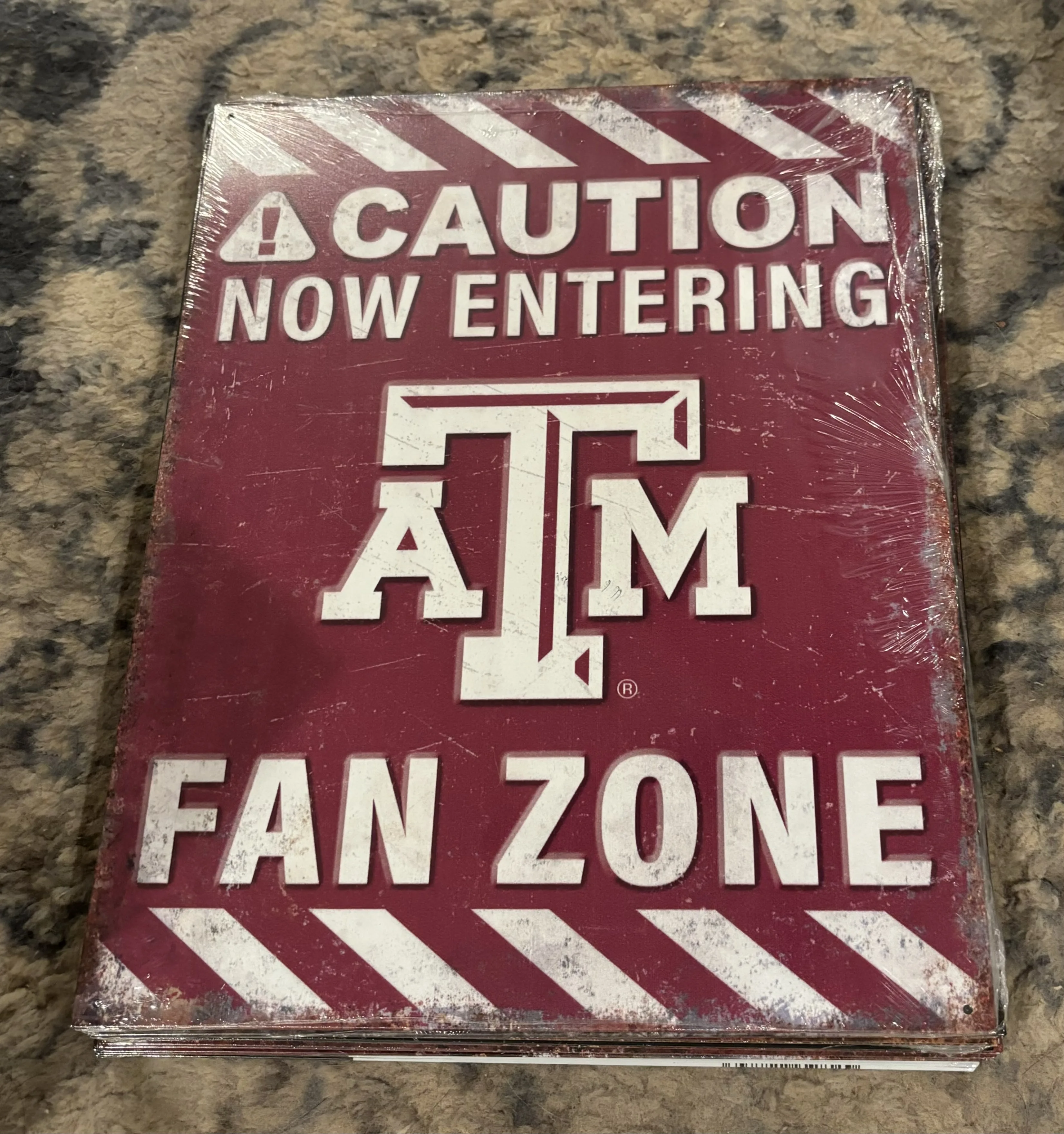Caution-Now Entering Texas A&M Fan Zone - Tin Signs Metal Sign