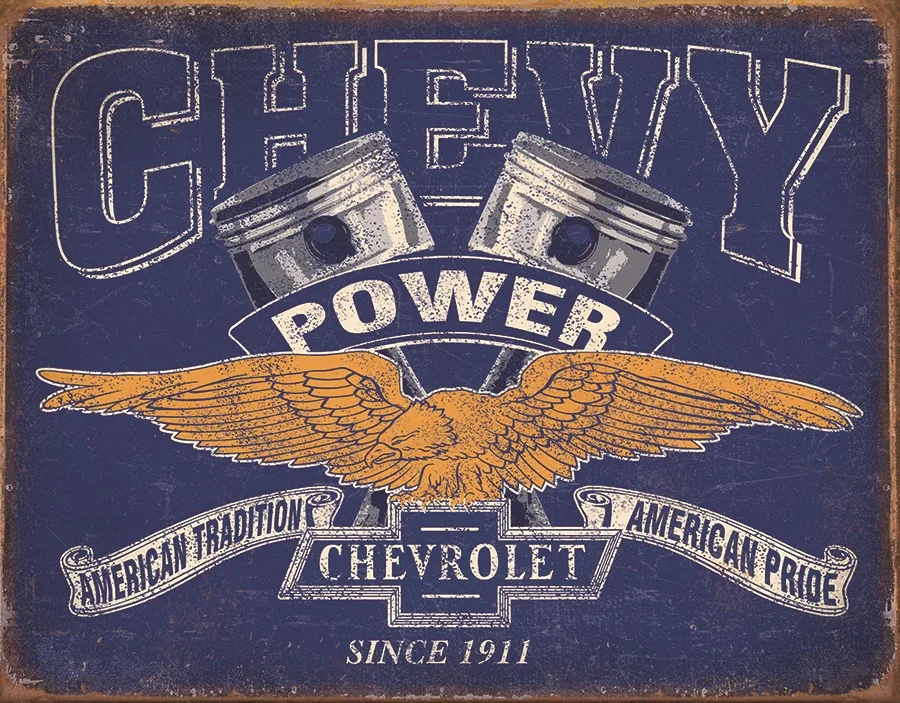 Chevy Power - American Tradition, American Pride - Tin Signs Metal Sign