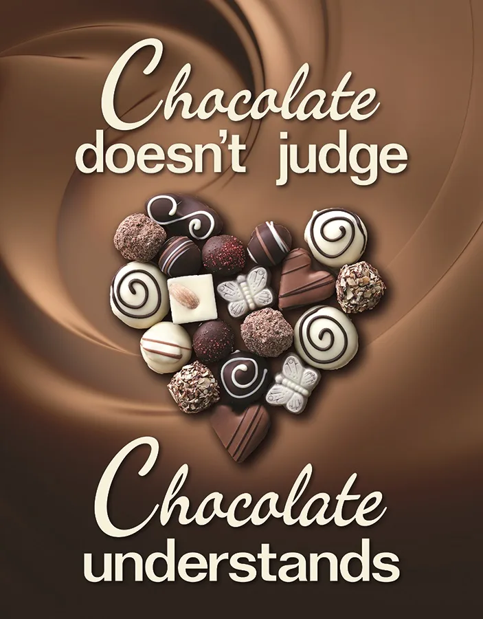 Chocolate Doesn't Judge-Chocolate Understands - Tin Signs Metal Sign