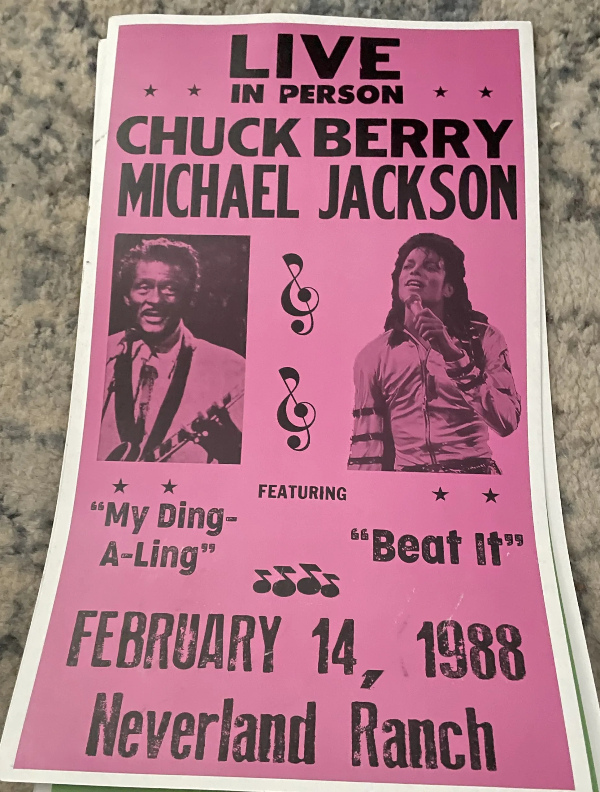 Chuck Berry & Michael Jackson-Neverland Ranch - Concert Posters Metal Sign