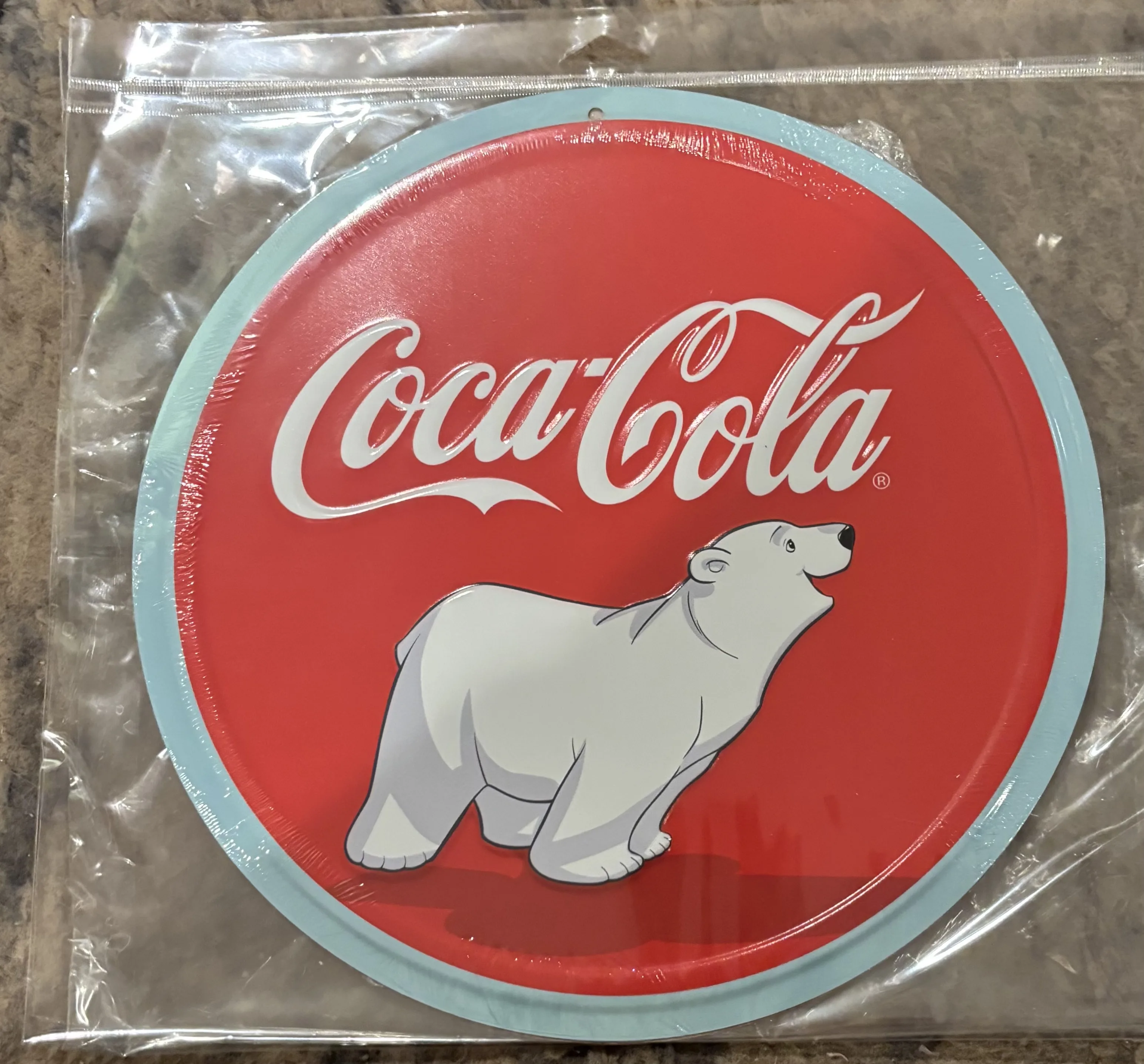 Coke-Bear Cub (Round) - Tin Signs Metal Sign