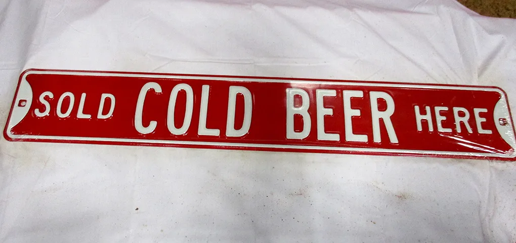 Cold Beer Sold Here - Street Signs Metal Sign