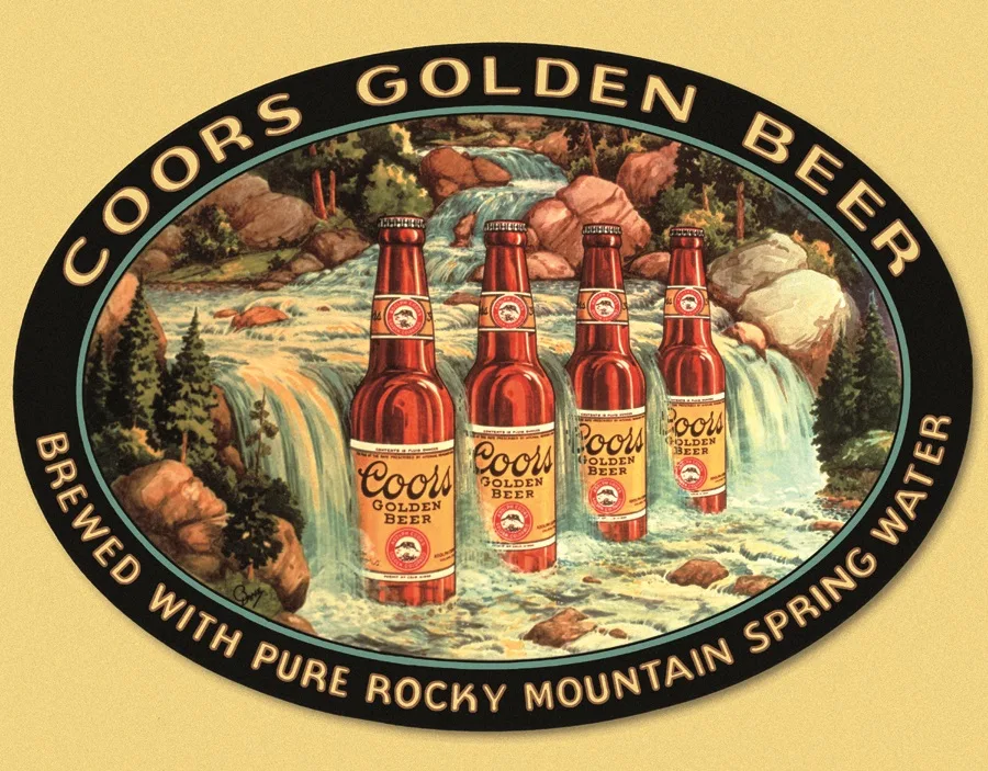 Coors Golden Beer (Waterfall) - Tin Signs Metal Sign