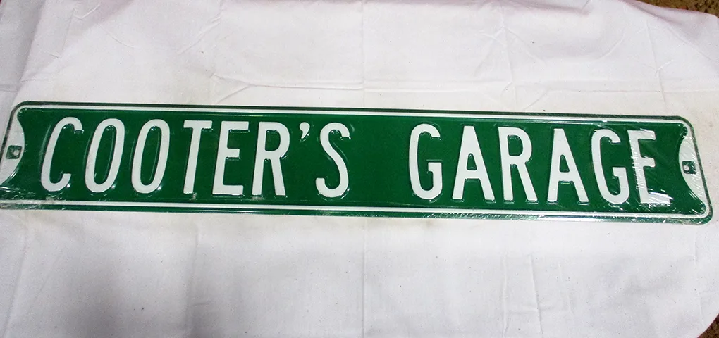 Cooter's Garage - Street Signs Metal Sign