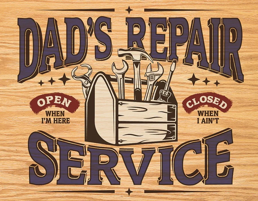 Dad's Repair Service - Tin Signs Metal Sign