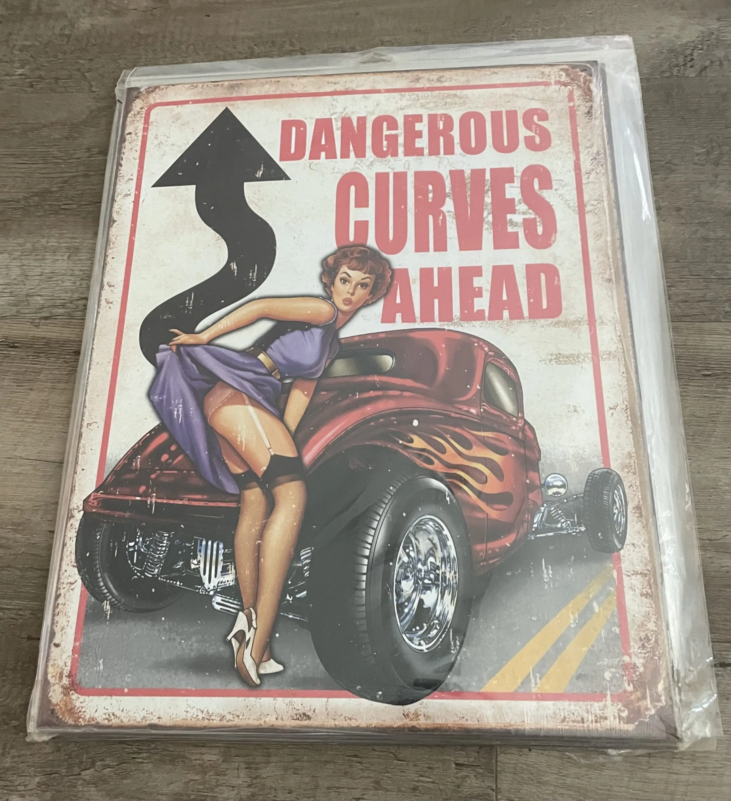 Dangerous Curves Ahead - Tin Signs Metal Sign