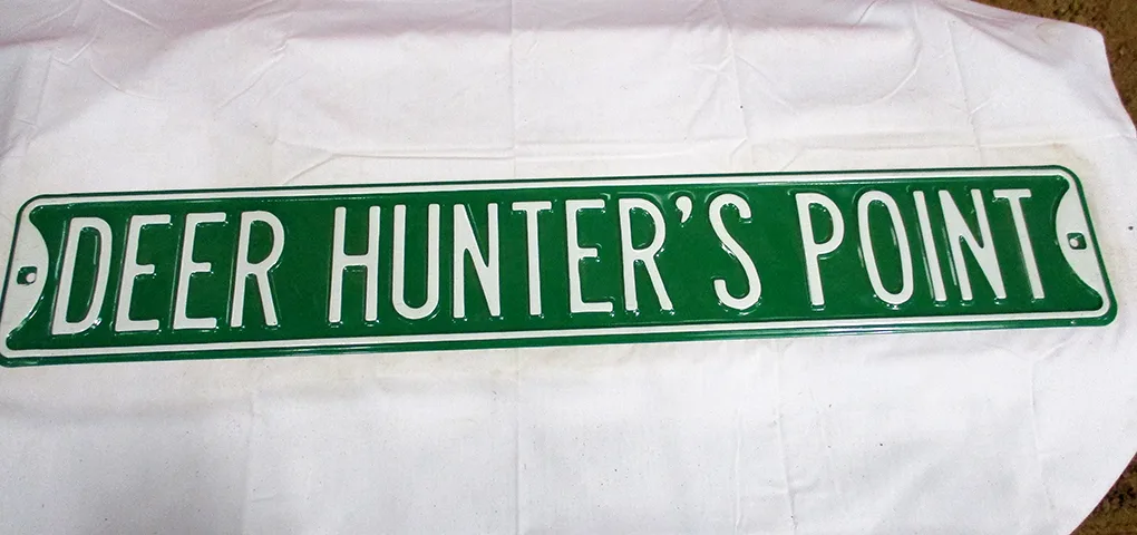 Deer Hunter's Point - Street Signs Metal Sign
