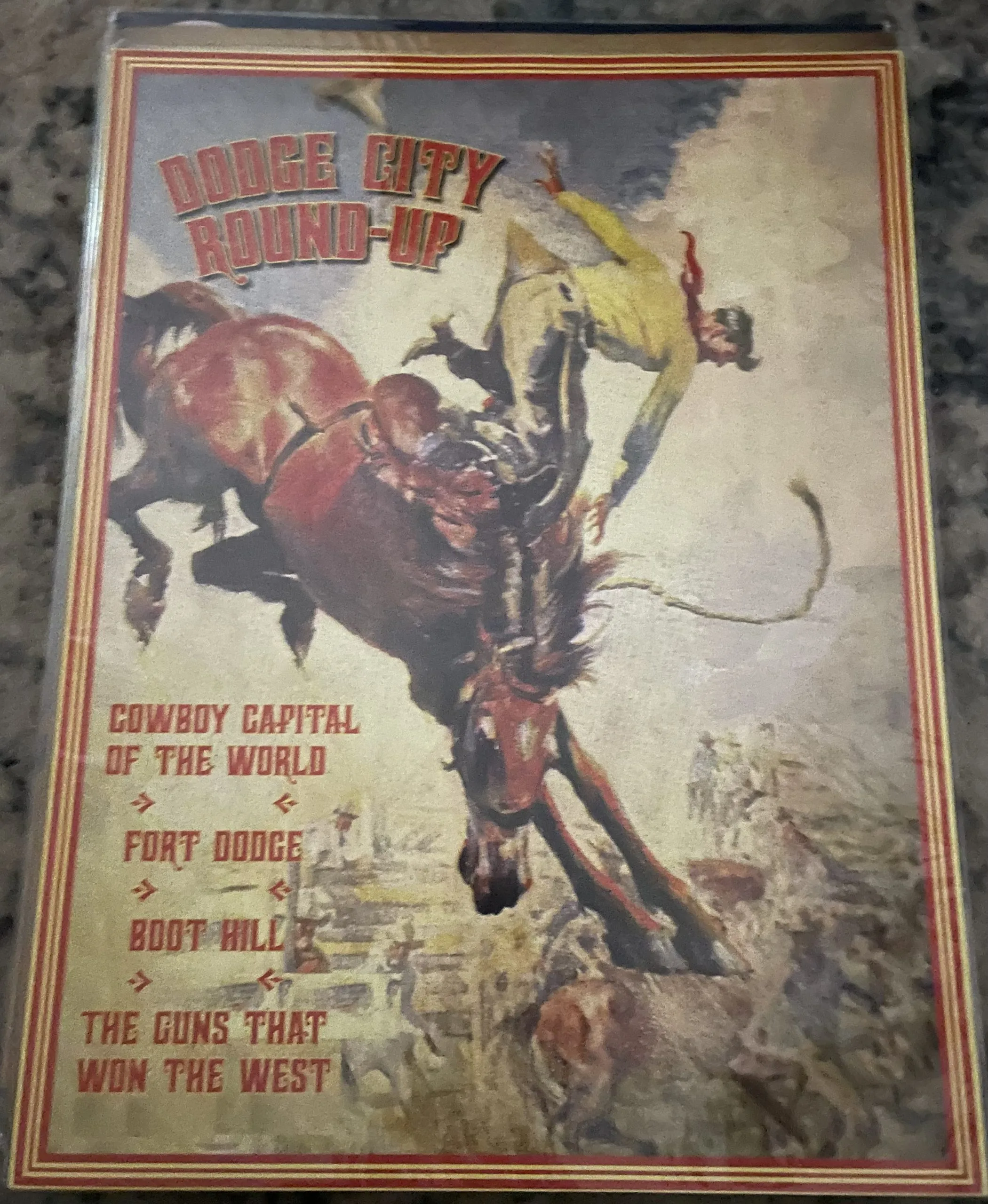 Dodge City Round-Up (Large) - Rodeo Posters Metal Sign