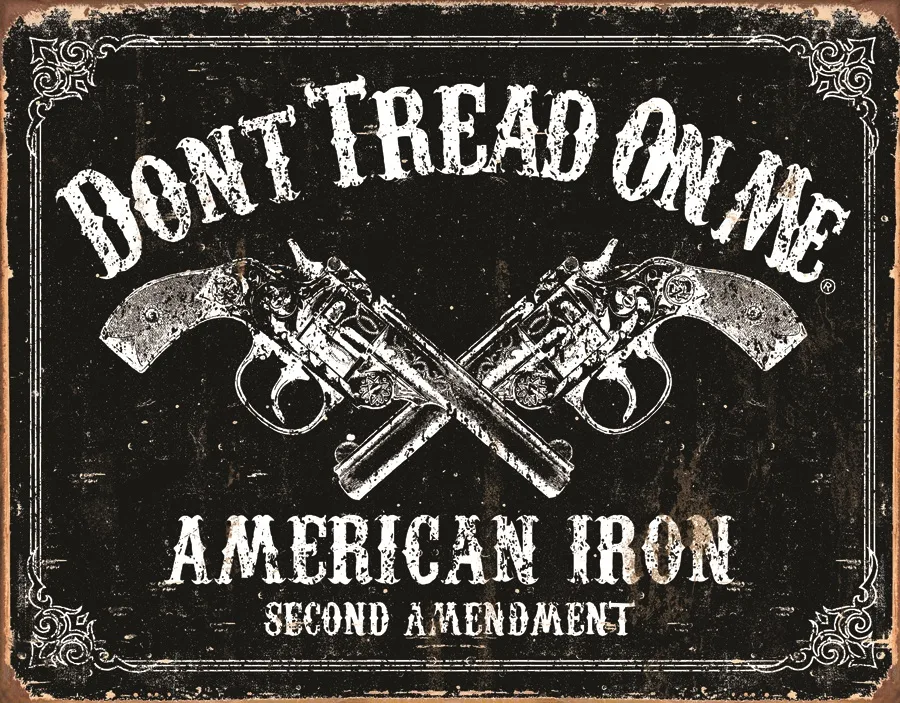 Don't Tread On Me-American Iron-Second Amendment - Tin Signs Metal Sign