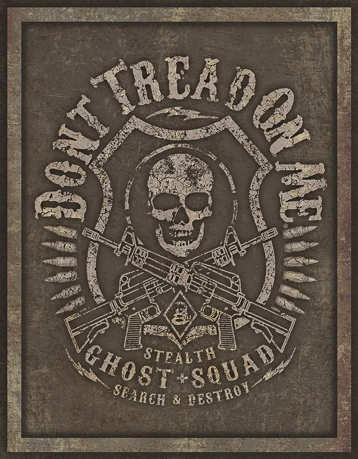 Don't Tread On Me - Ghost Squad - Tin Signs Metal Sign