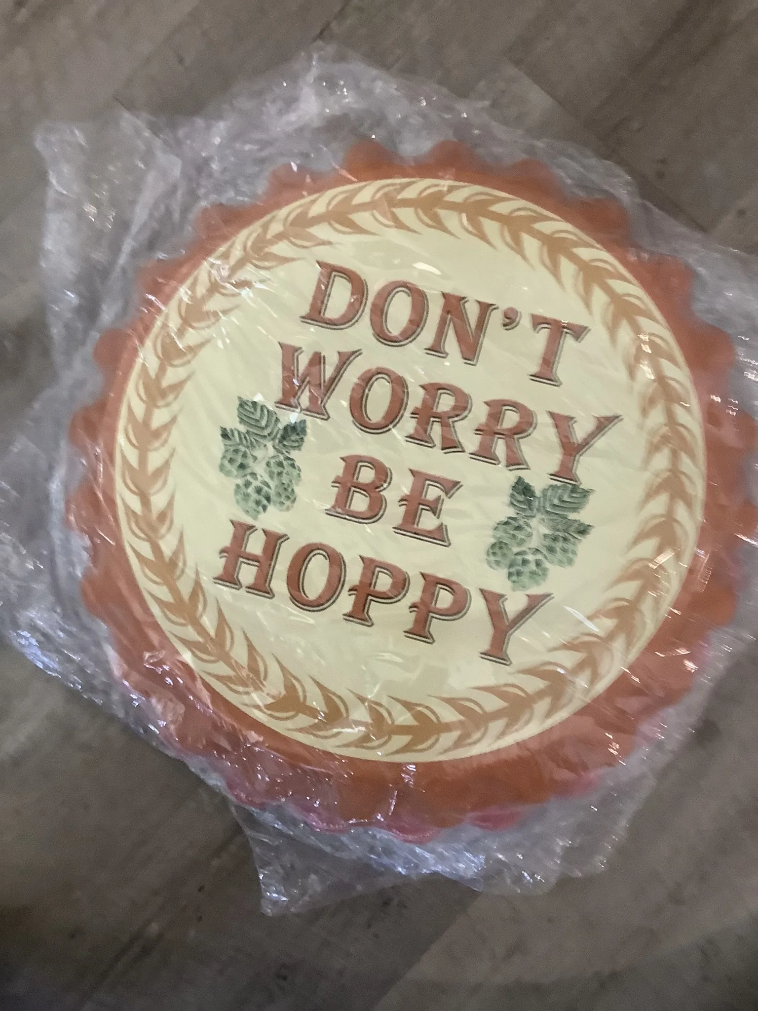 Don’t Worry be Hoppy Bottle Cap - Bottle Caps Metal Sign