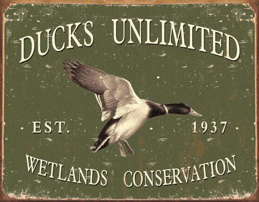 Ducks Unlimited Est. 1937-Wetlands Conservation - Tin Signs Metal Sign