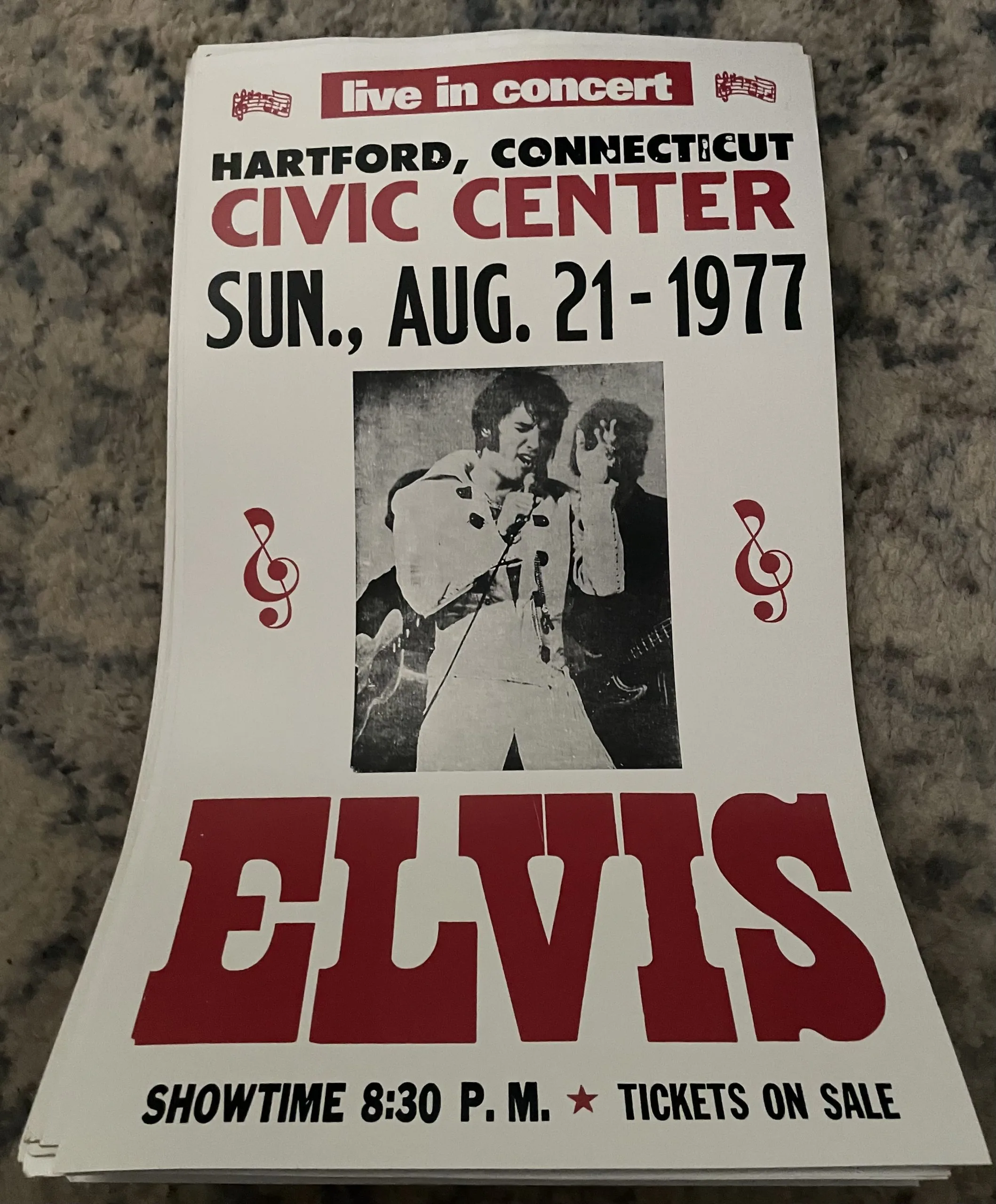 Elvis-Civic Center-Sun. Aug. 21-1977 - Concert Posters Metal Sign