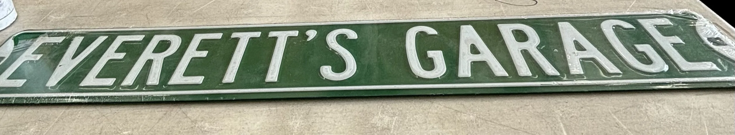 Everett's Garage - Street-Garage/Shop Metal Sign