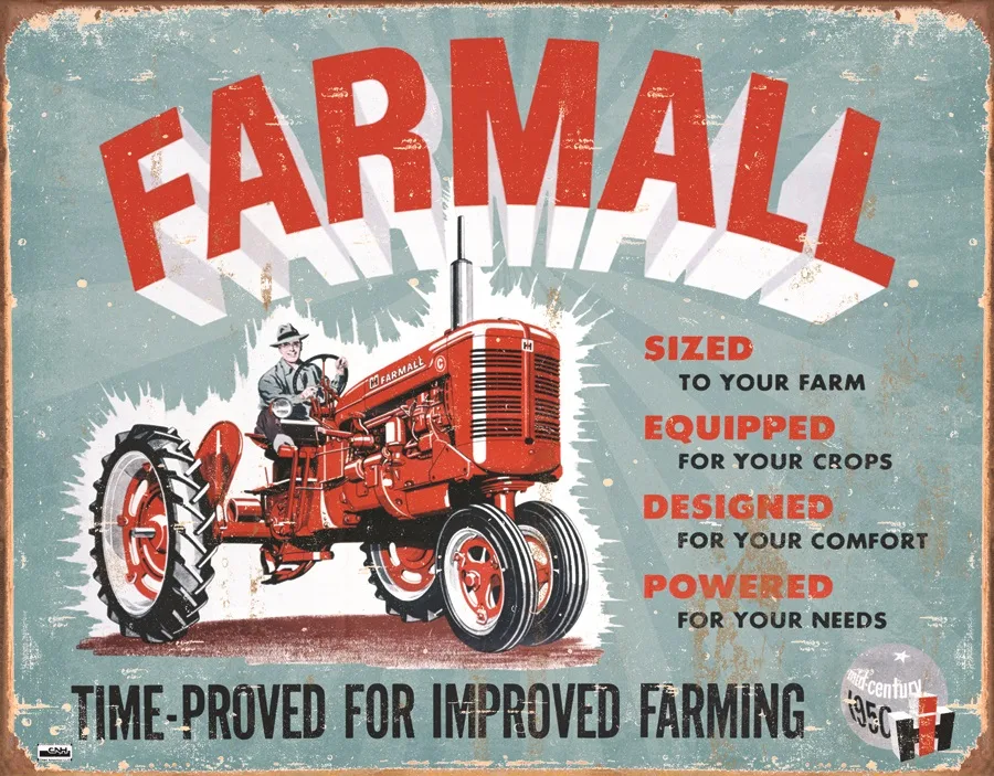 Farmall - Time - Proved For Improved Farming - Model A - Tin Signs Metal Sign