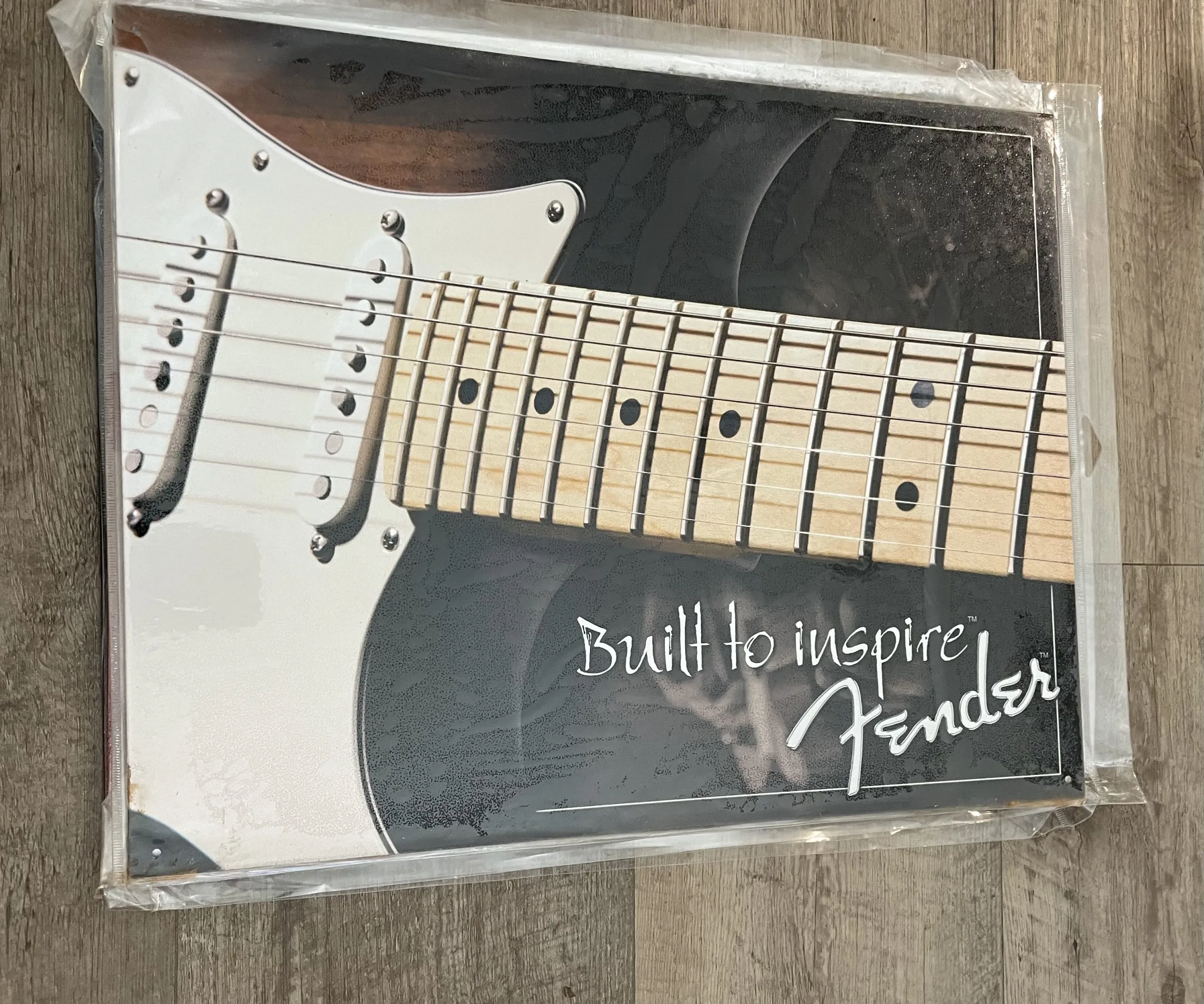 Fender-Built To Inspire - Music Metal Sign