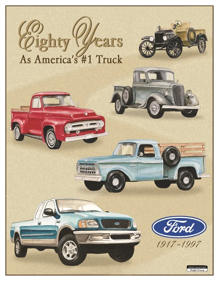 Ford - Eighty Years As America's #1 Truck - Tin Signs Metal Sign