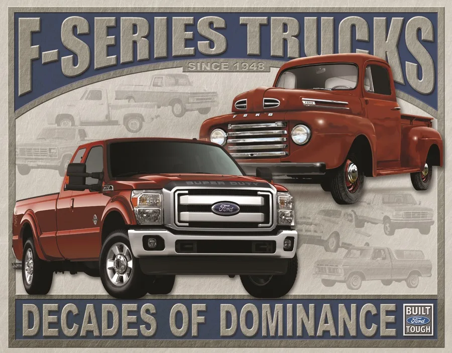 Ford - F-Series Trucks - Decades of Dominance - Tin Signs Metal Sign