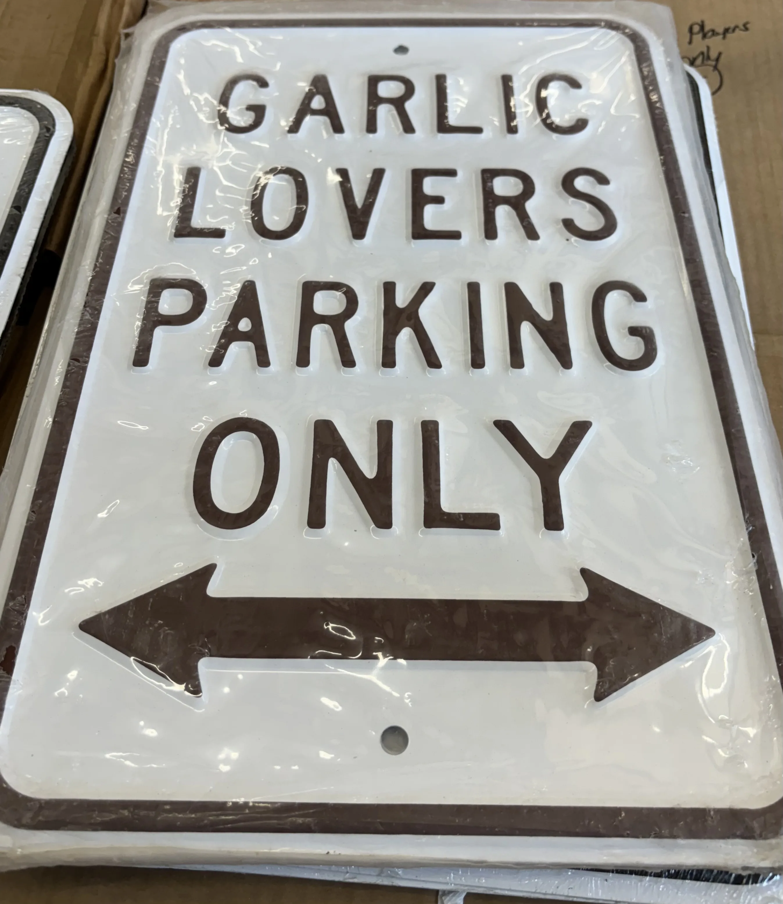 Garlic Lovers parking Only - Parking Signs Metal Sign