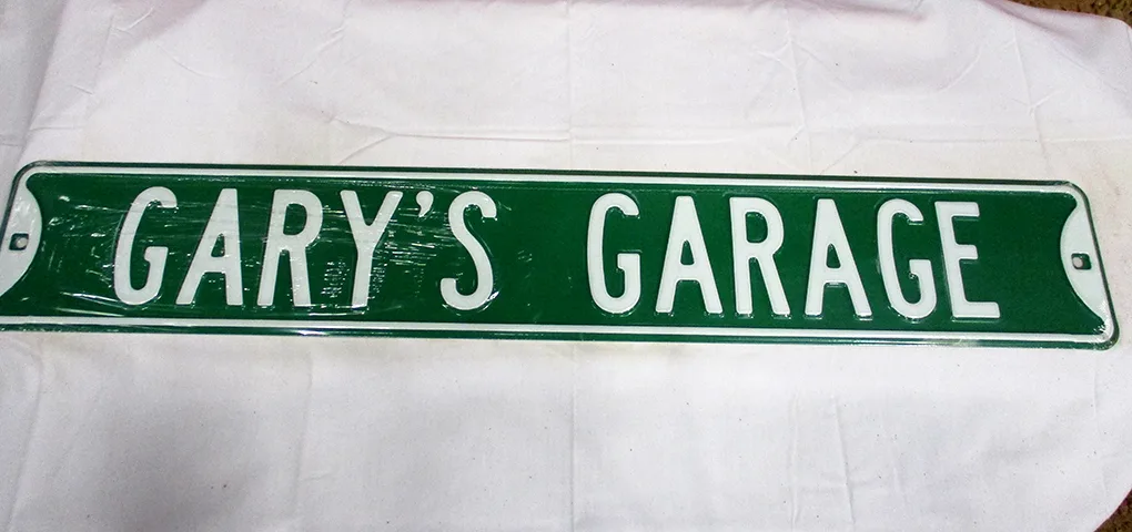 Gary's Garage - Street Signs Metal Sign