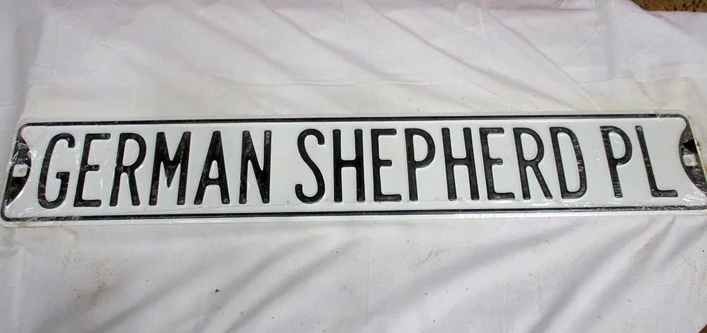 German Shepherd PL - Street Signs Metal Sign
