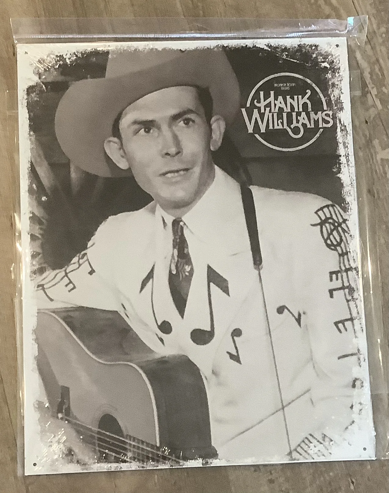 Hank Williams (portrait) Black & White - Tin Signs Metal Sign