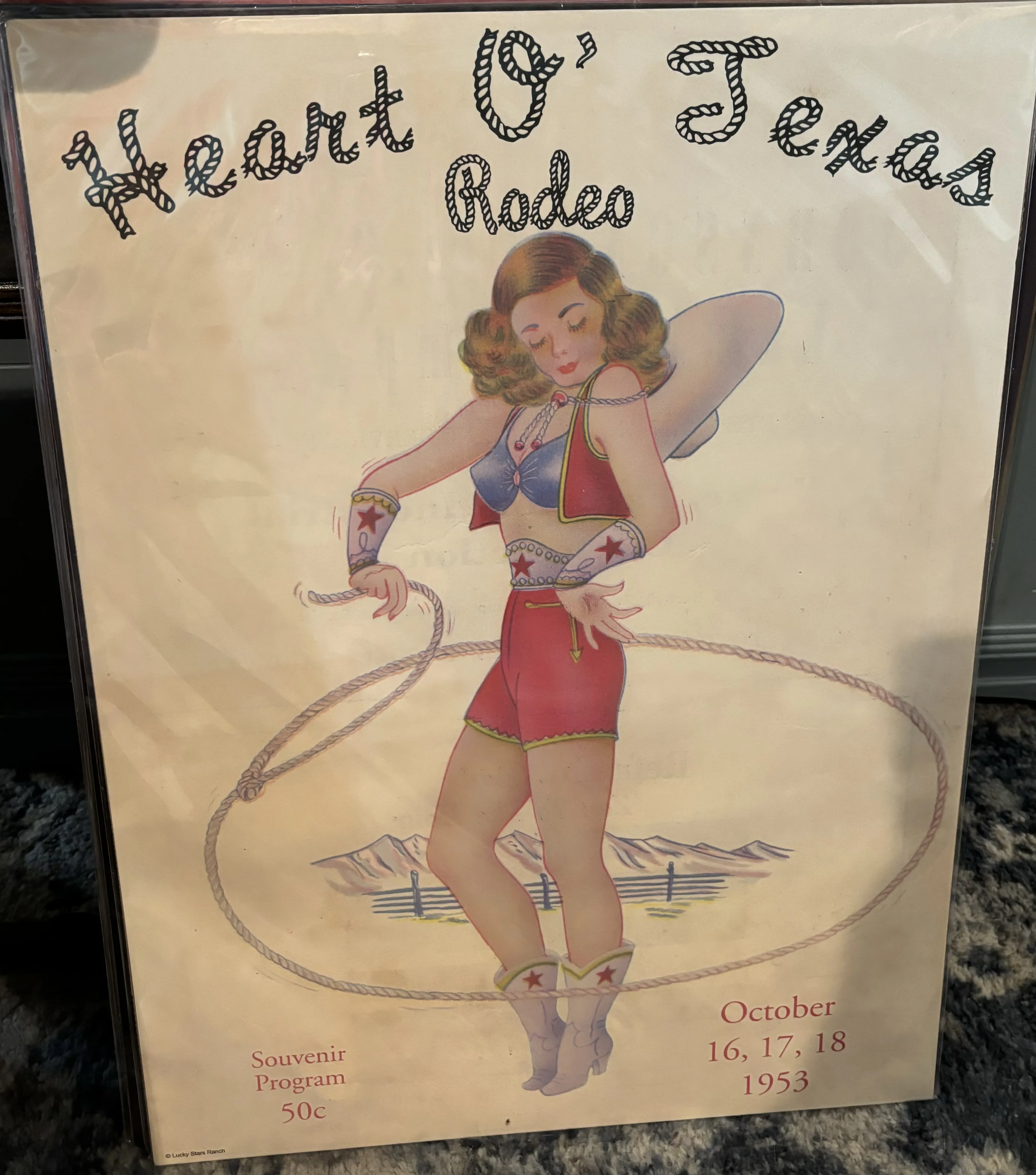 Heart O' Texas Rodeo (Large) - Rodeo Posters Metal Sign
