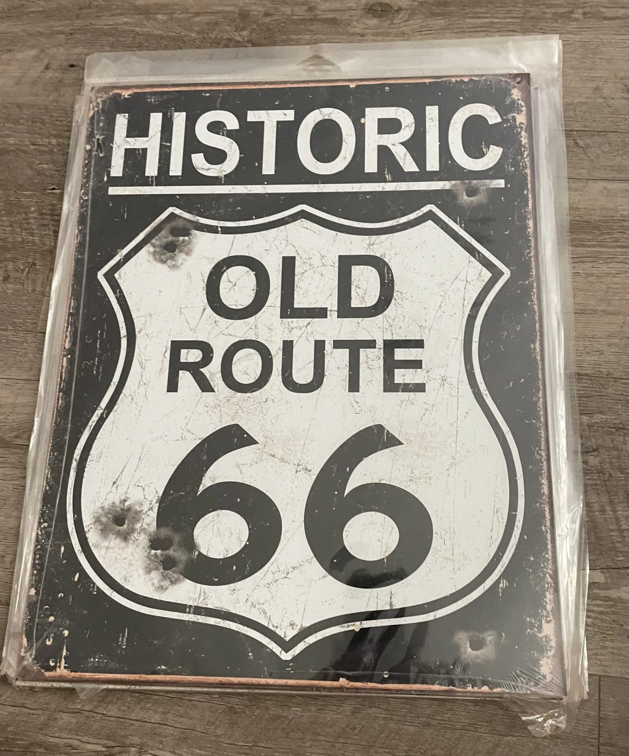 Historic Old Route 66 - Tin Signs Metal Sign