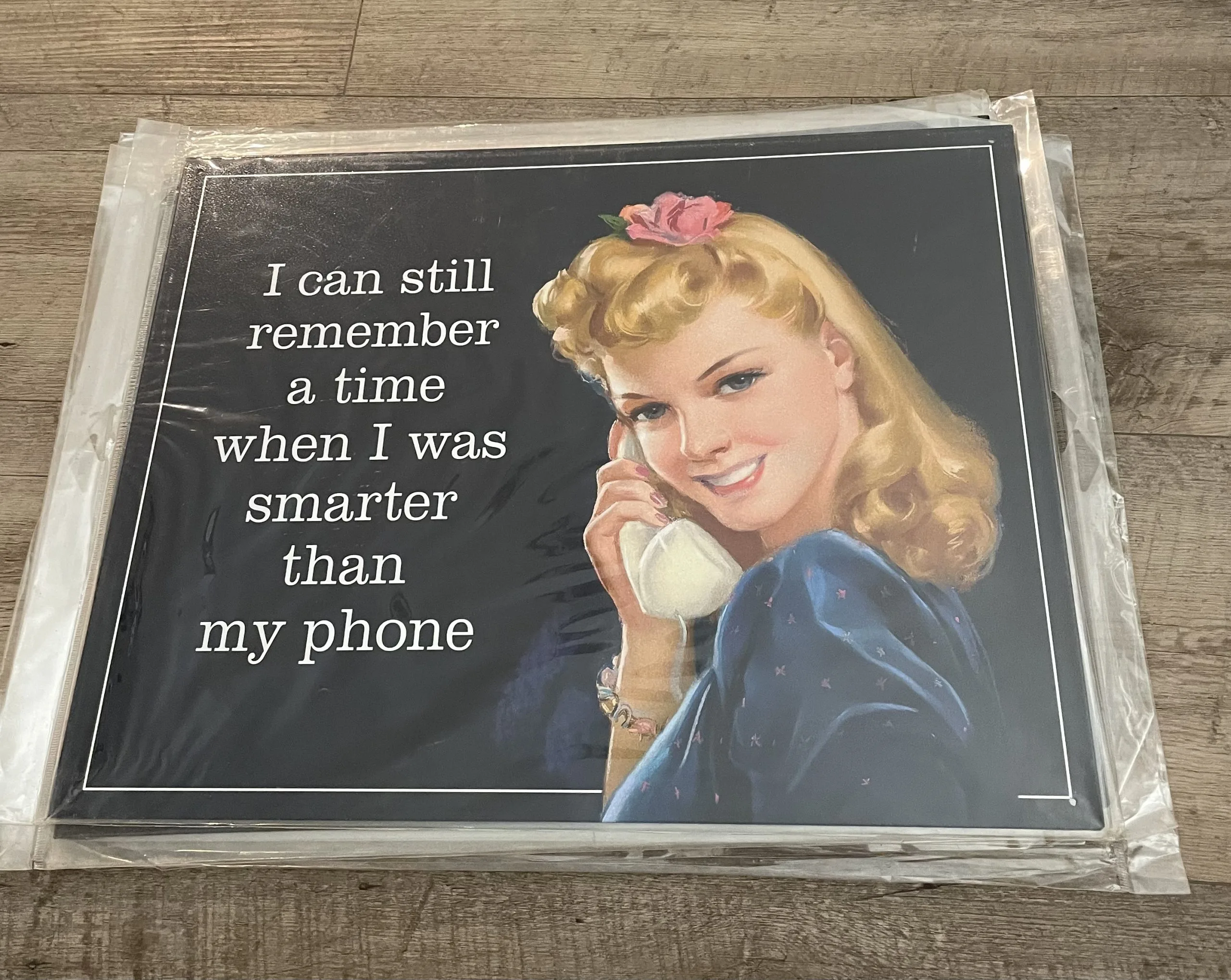 I Can Still Remember A Time When  I Was Smarter Than My Phone - Tin Signs Metal Sign