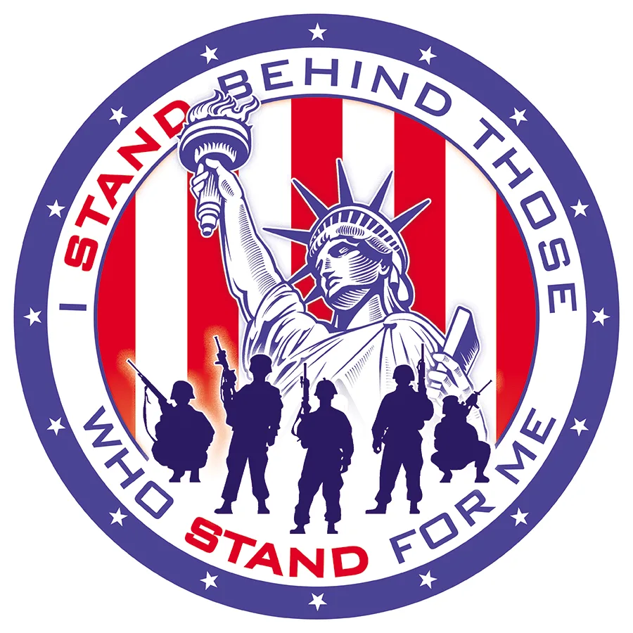 I Stand Behind Those Who Stand Behind Me (Statue Of Liberty) (Round) - Tin Signs Metal Sign