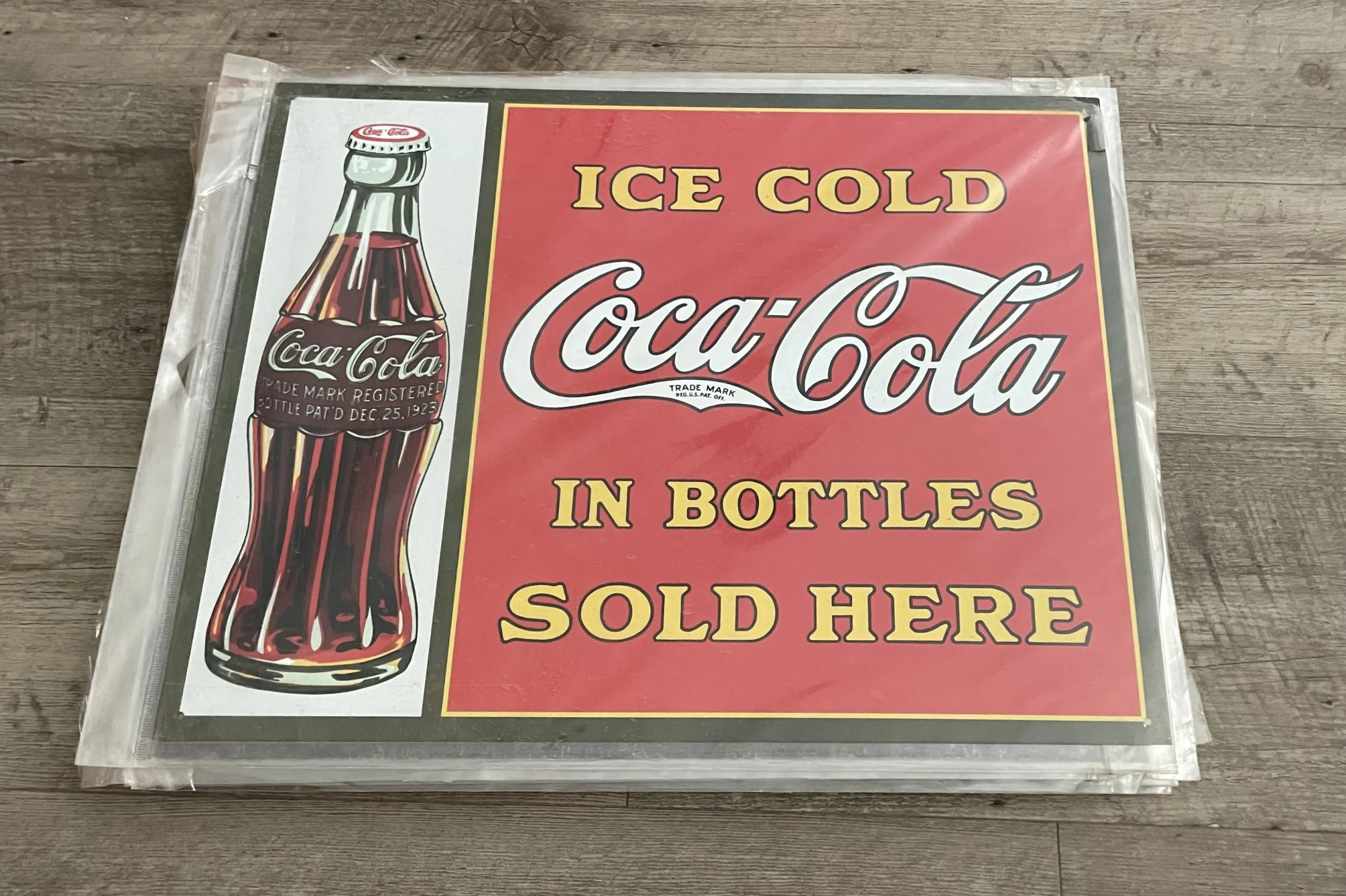 Ice Cold Coca-Cola In A Bottle Sold Here - Coca Cola Metal Sign