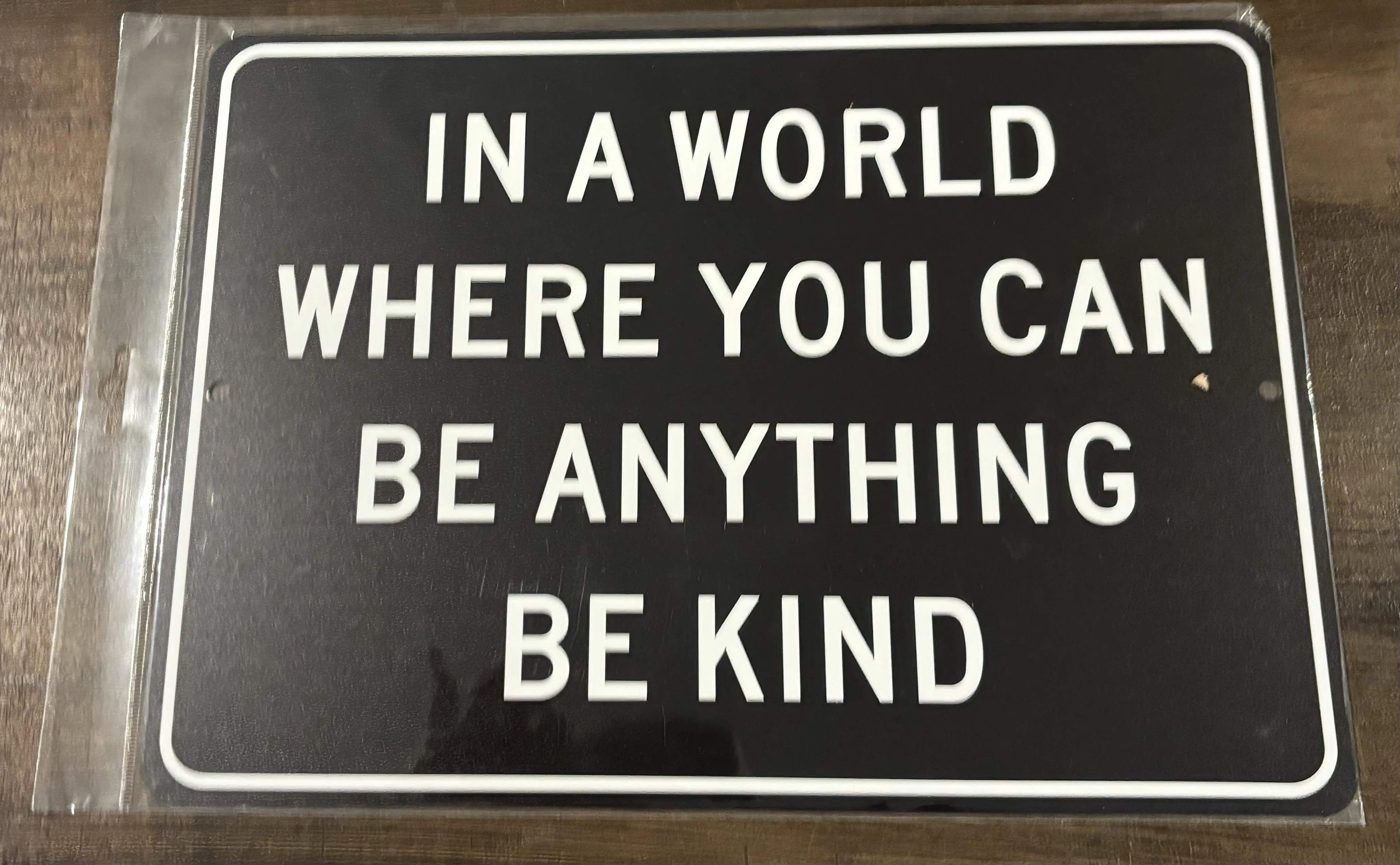 In A World Where You Can Be Anything Be Kind - Aluminum Signs Metal Sign