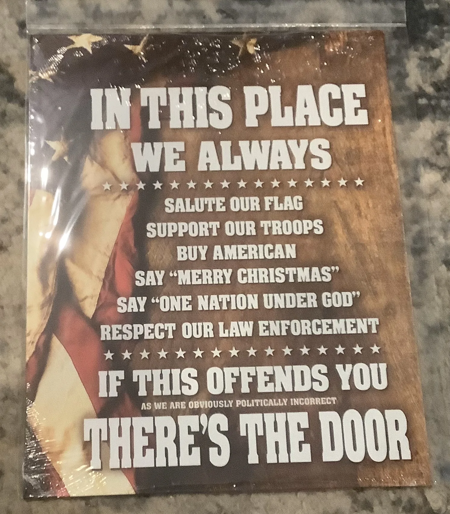 In This Place We Always Salute Our Flag… - Tin Signs Metal Sign