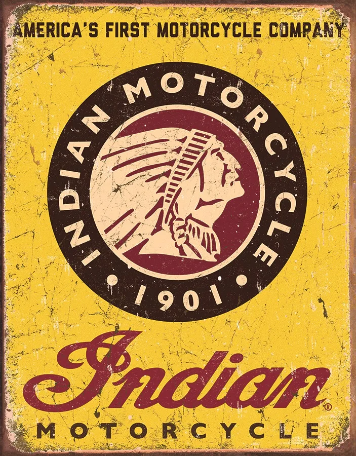 Indian Motorcycle 1901 - Tin Signs Metal Sign