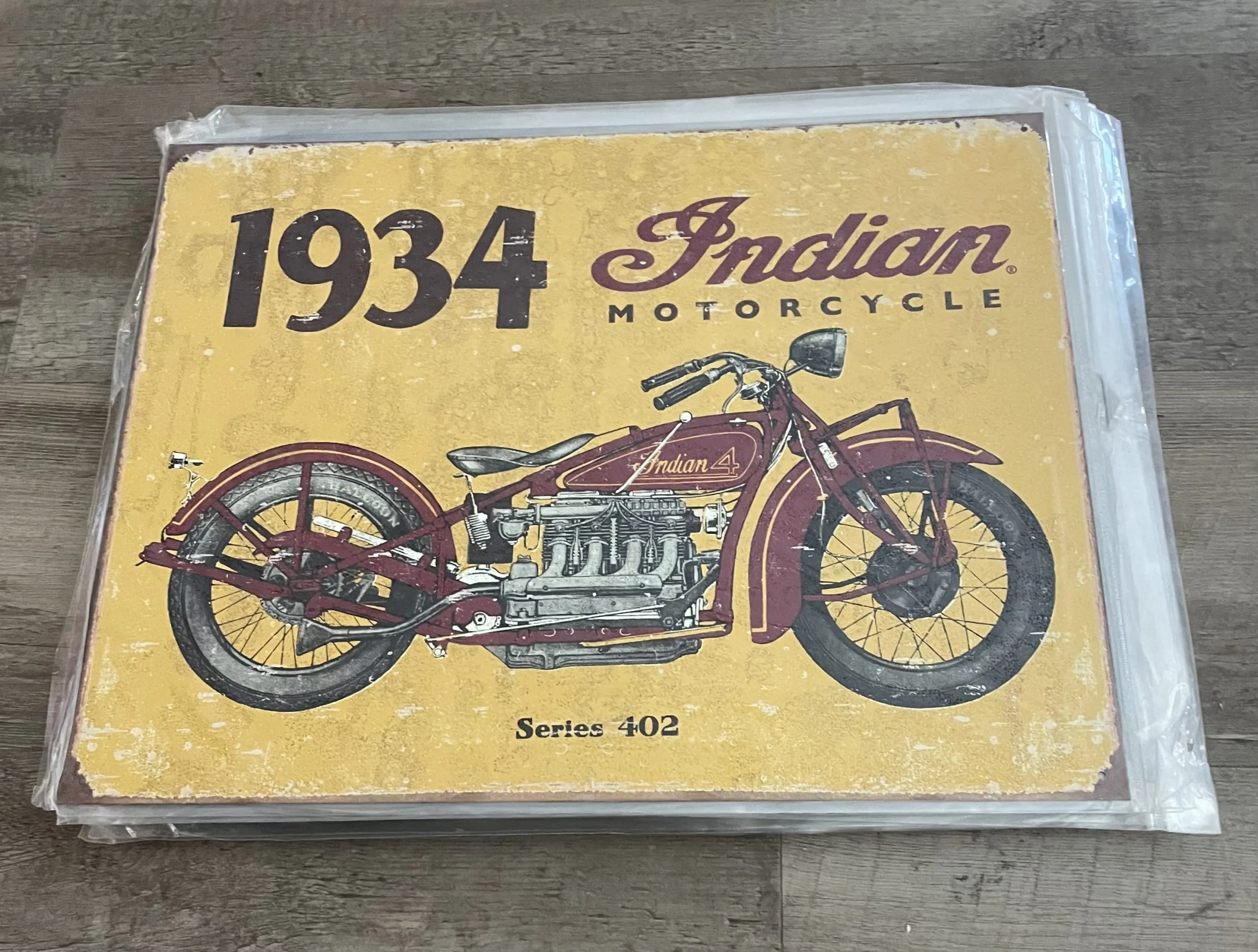 Indian Motorcycle 1934-Series 402 - Tin Signs Metal Sign